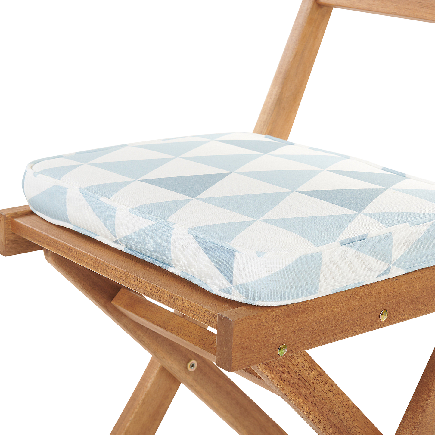 Bistro Set inkl. Kissen klappbar FIJI Holz Blau