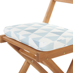 Bistro Set inkl. Kissen klappbar FIJI Holz Blau