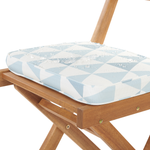 Bistro Set inkl. Kissen klappbar FIJI Holz Blau