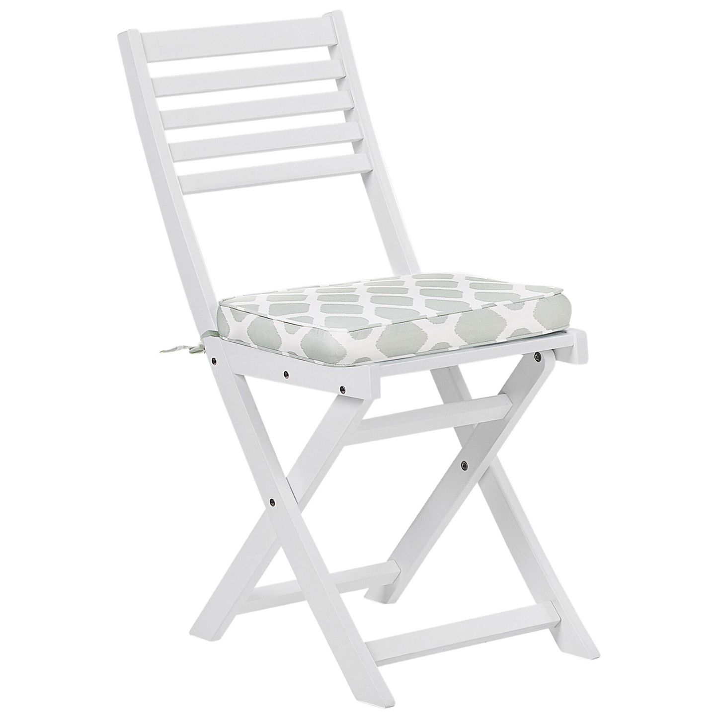 Bistro Set inkl. Kissen klappbar FIJI Holz Weiss