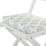 Bistro Set inkl. Kissen klappbar FIJI Holz Weiss
