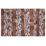 Teppich Kuhfell braun 140 x 200 cm Patchwork Kurzflor HEREKLI
