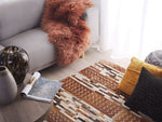 Teppich Kuhfell braun 160 x 230 cm Patchwork Kurzflor HEREKLI