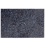 Teppich Kuhfell braun / blau 160 x 230 cm Patchwork Kurzflor IKISU