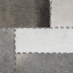 Teppich Kuhfell taupe 140 x 200 cm Patchwork Kurzflor PERVARI
