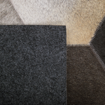Teppich Kuhfell grau / weiss 160 x 230 cm geometrisches Muster Kurzflor SASON