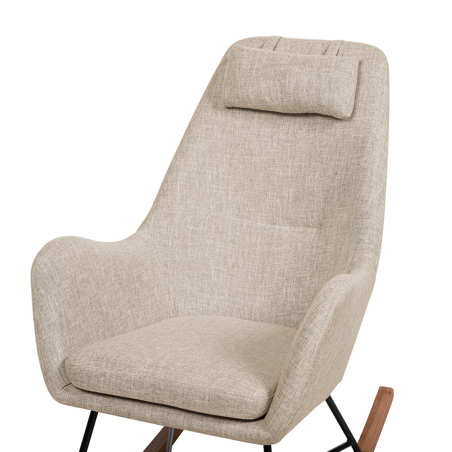Schaukelsessel ARRIE Stoff Hellbeige