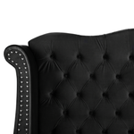 Bett mit Lattenrost Samtstoff AYETTE 160 x 200 cm Schwarz