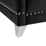 Bett mit Lattenrost Samtstoff AYETTE 160 x 200 cm Schwarz