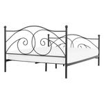 Bett mit Lattenrost Metall DINARD 140 x 200 cm Schwarz