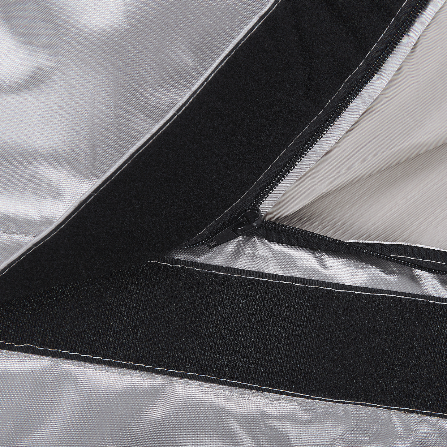 Sitzsack 600 L FUZZY 180 cm 230 cm Silber