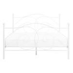Bett mit Lattenrost Metall DINARD 140 x 200 cm Weiss