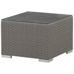 Lounge Set mit Tisch 8-Sitzer MAESTRO modular Polyrattan Taupe