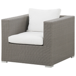 Lounge Set mit Tisch 8-Sitzer MAESTRO modular Polyrattan Taupe
