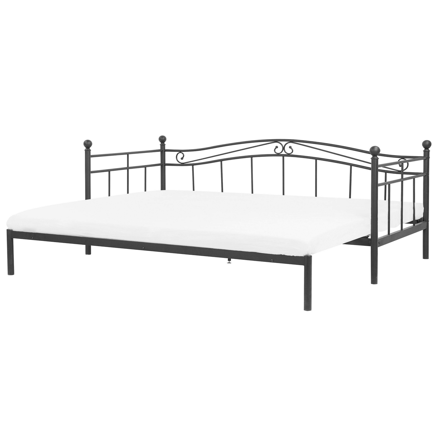 Ausziehbett Metall TULLE 80 x 200 cm Schwarz
