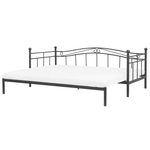 Ausziehbett Metall TULLE 80 x 200 cm Schwarz