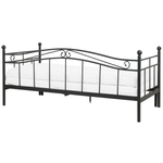 Ausziehbett Metall TULLE 80 x 200 cm Schwarz