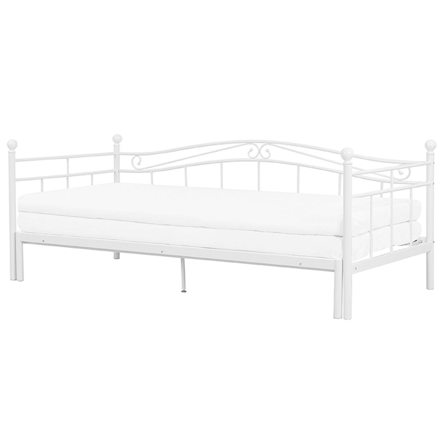 Ausziehbett Metall TULLE 80 x 200 cm Weiss