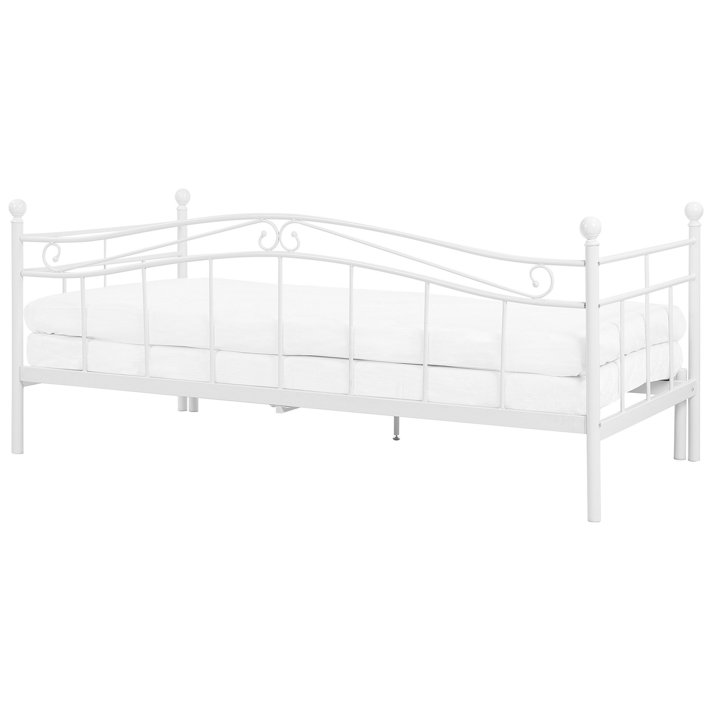 Ausziehbett Metall TULLE 80 x 200 cm Weiss
