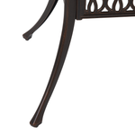 Gartentisch für 4 Personen ANCONA 90 cm 90 cm Metall Dunkelbraun