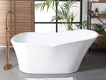 Badewanne freistehend weiss 170 x 80 cm DULCINA