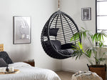 Hängesessel TOLLO Polyrattan Schwarz