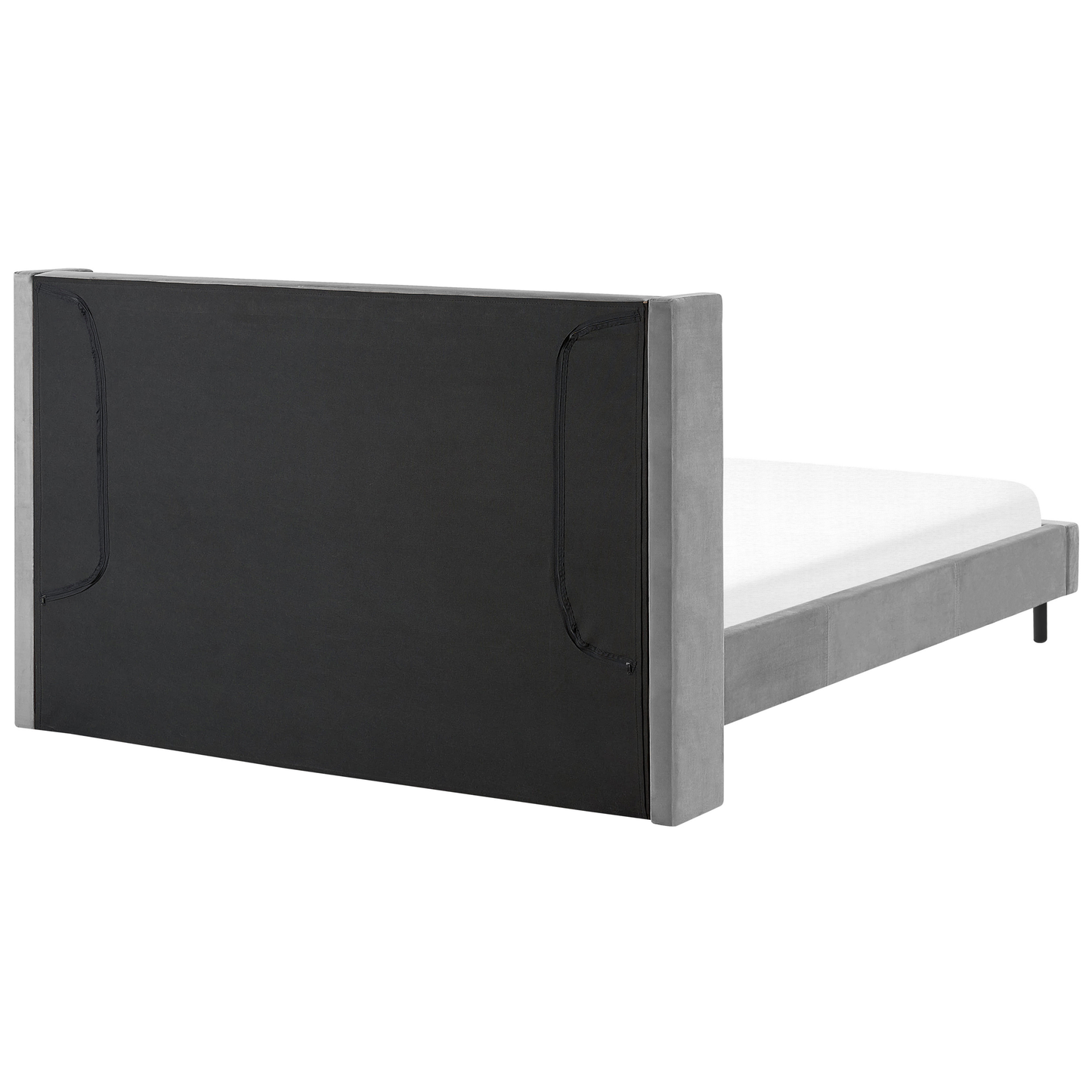 Bett mit Lattenrost Samtstoff VILLETTE 180 x 200 cm Grau