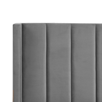 Bett mit Lattenrost Samtstoff VILLETTE 180 x 200 cm Grau