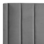 Bett mit Lattenrost Samtstoff VILLETTE 160 x 200 cm Grau