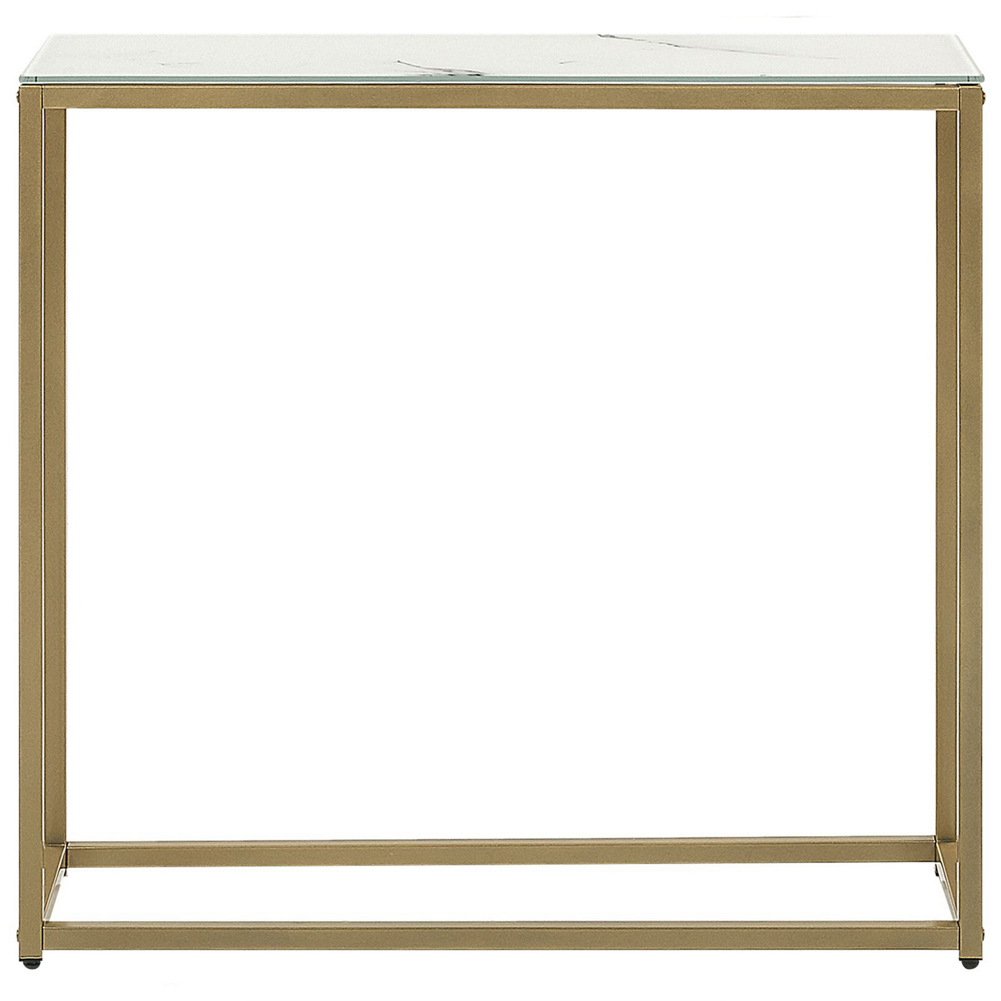 Konsolentisch DELANO Sicherheitsglas Marmor Optik / Gold