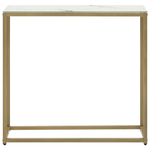 Konsolentisch DELANO Sicherheitsglas Marmor Optik / Gold