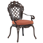 Gartenmöbel Set 6-Sitzer LIZZANO inkl. Kissen Metall Dunkelbraun