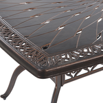 Gartentisch LIZZANO 165 cm 102 cm Metall Dunkelbraun