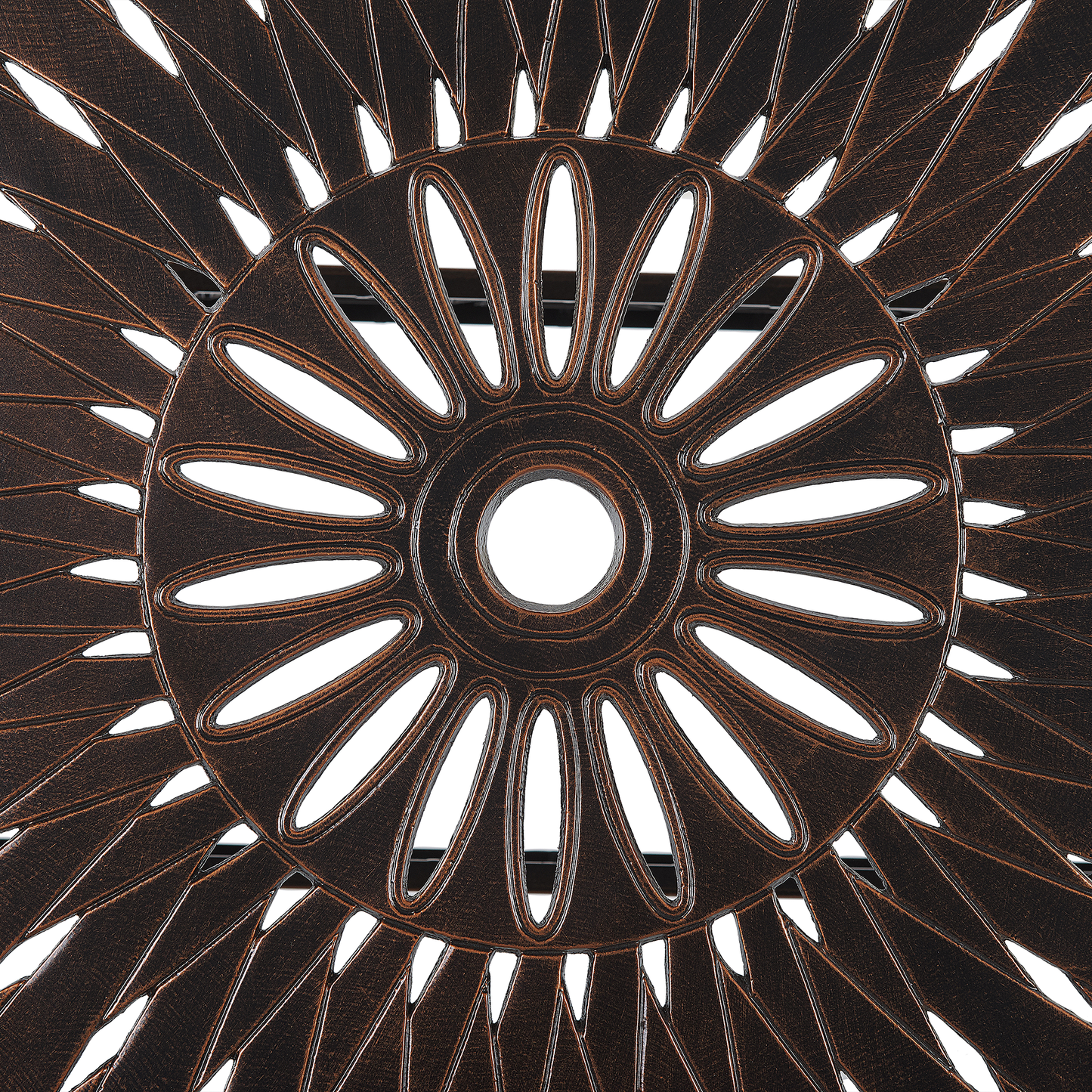 Gartentisch LIZZANO 165 cm 102 cm Metall Dunkelbraun