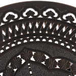 Gartentisch SALENTO 102 cm 102 cm Metall Dunkelbraun