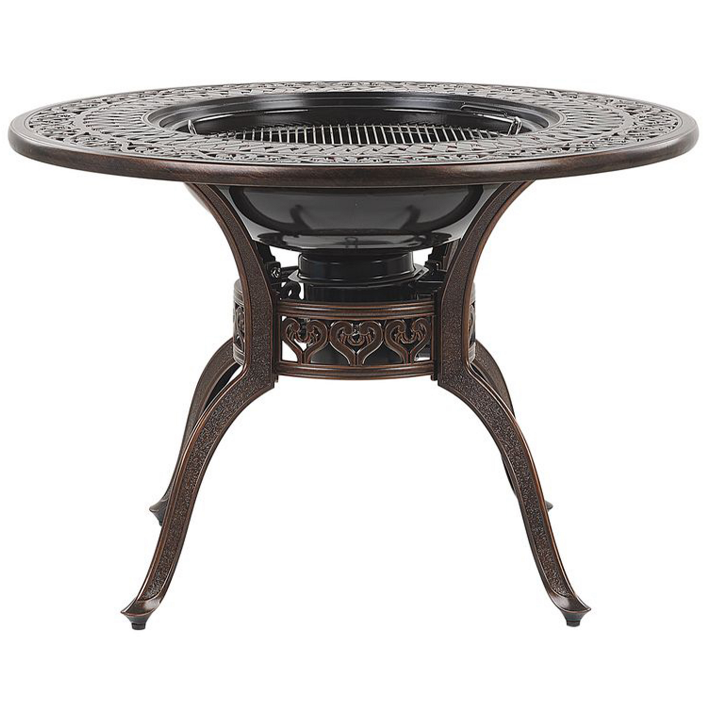 Gartenmöbel Set 4-Sitzer MANFRIA inkl. Kissen Metall Dunkelbraun