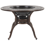 Gartenmöbel Set 4-Sitzer MANFRIA inkl. Kissen Metall Dunkelbraun