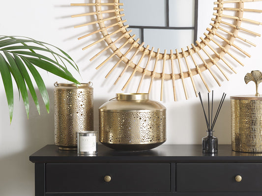 Laterne CORFU Metall 22 cm Gold