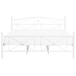 Bett mit Lattenrost Metall RODEZ 140 x 200 cm Weiss