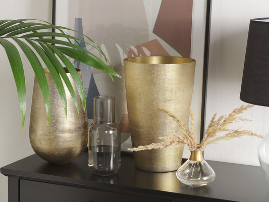 Blumenvase AMRIT Metall 31 cm Gold