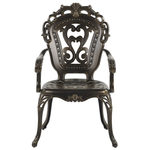 Gartenmöbel Set 4-Sitzer SAPRI inkl. Kissen Metall Dunkelbraun