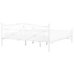 Bett mit Lattenrost Metall RODEZ 140 x 200 cm Weiss