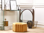 Pouf Samtstoff senfgelb sechseckig ⌀ 53 cm MURIETTA