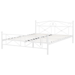 Bett mit Lattenrost Metall RODEZ 140 x 200 cm Weiss