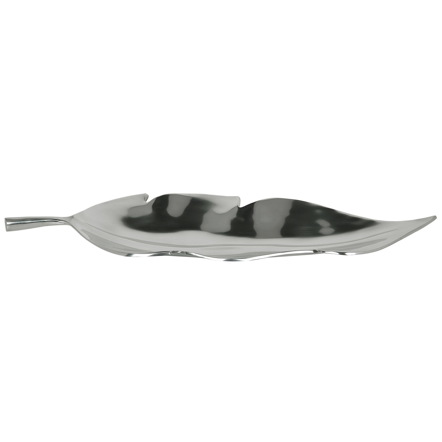 Dekoschale Aluminium silber Blatt 70 cm AMRUS
