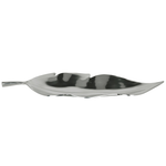 Dekoschale Aluminium silber Blatt 70 cm AMRUS