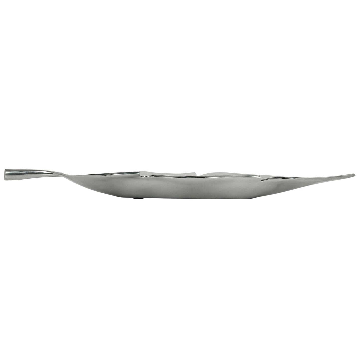 Dekoschale Aluminium silber Blatt 70 cm AMRUS