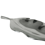 Dekoschale Aluminium silber Blatt 70 cm AMRUS