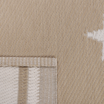Outdoor Teppich beige 120 x 180 cm Sternenmuster Kurzflor LATUR