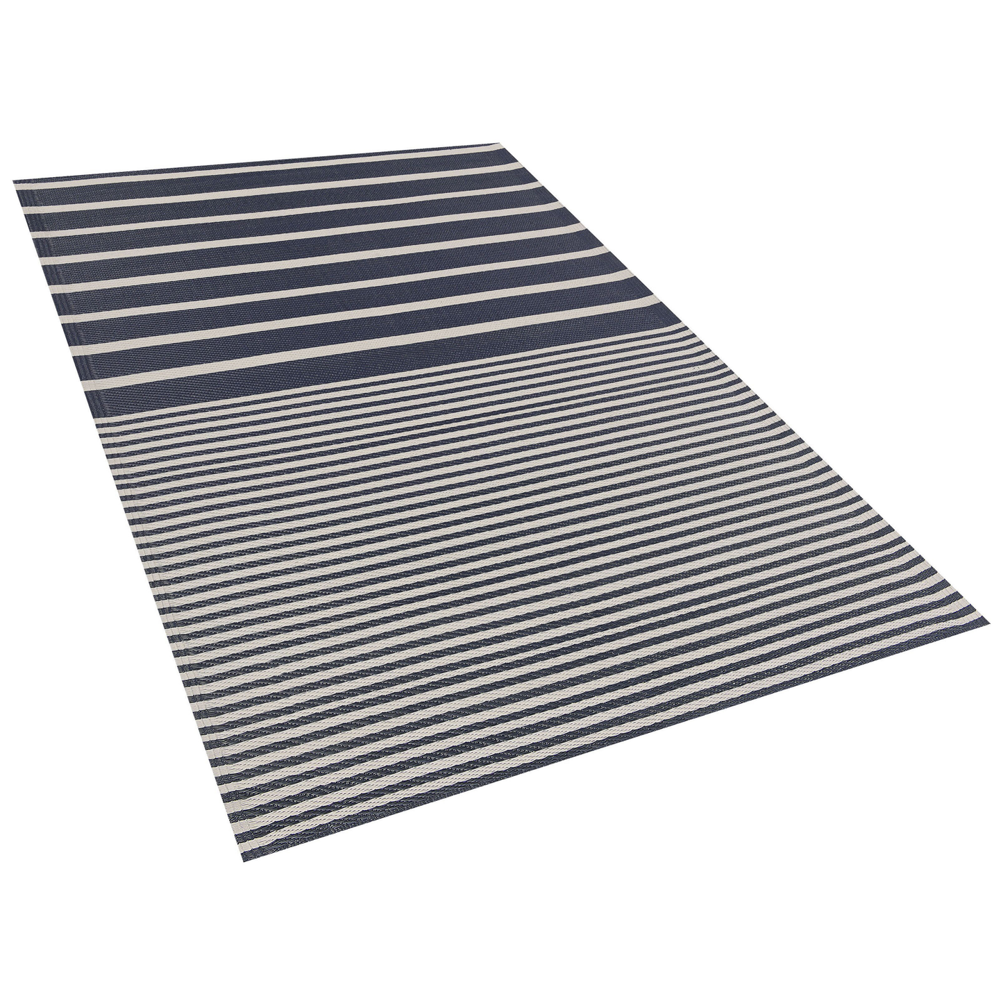Outdoor Teppich dunkelblau 120 x 180 cm Streifenmuster Kurzflor HALDIA
